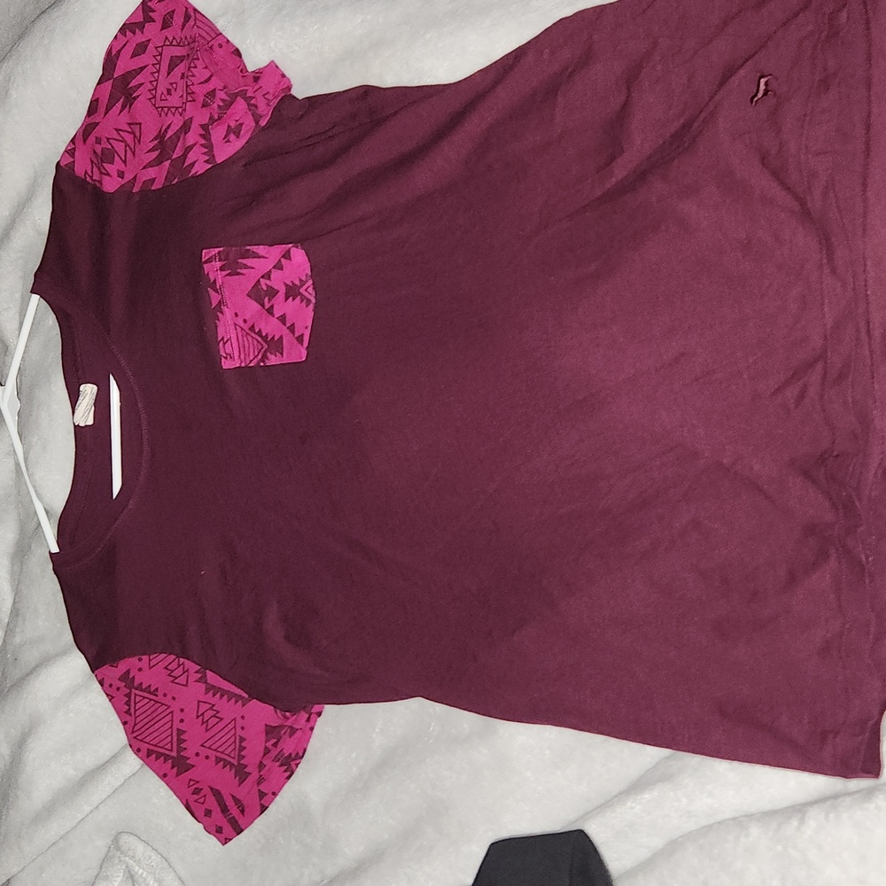 Victoria's Secret PINK Aztec pocket tshirt. SIZE LARGE